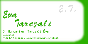 eva tarczali business card